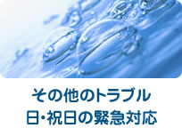 その他のトラブル 日・祝日の緊急対応